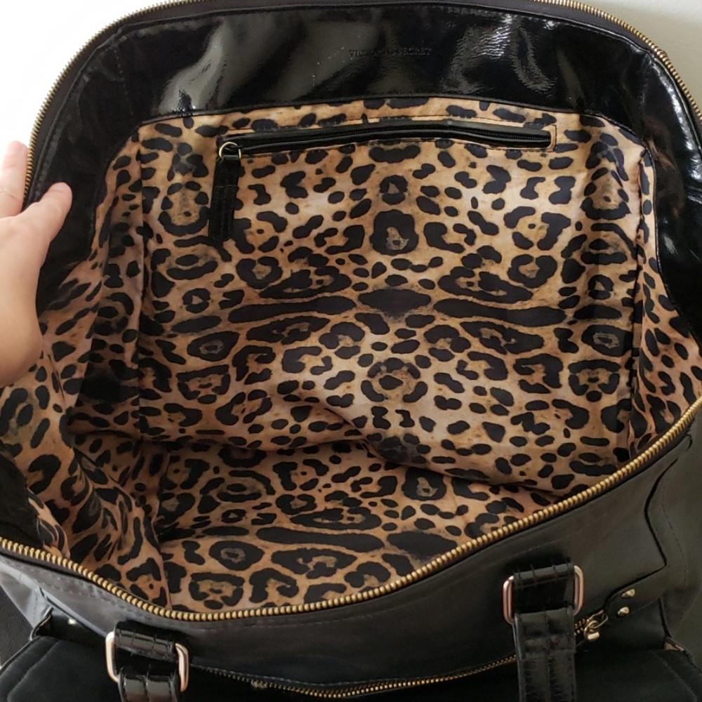 Large Black/Leopard Print Bag - image 3